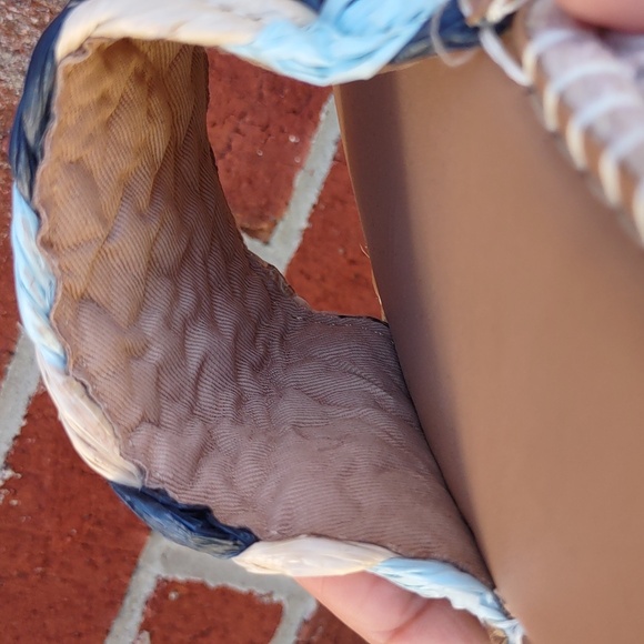 Old Navy Size 9 Blue Flat Woven Crafted Espadrille Slide Sandals - Picture 9 of 12